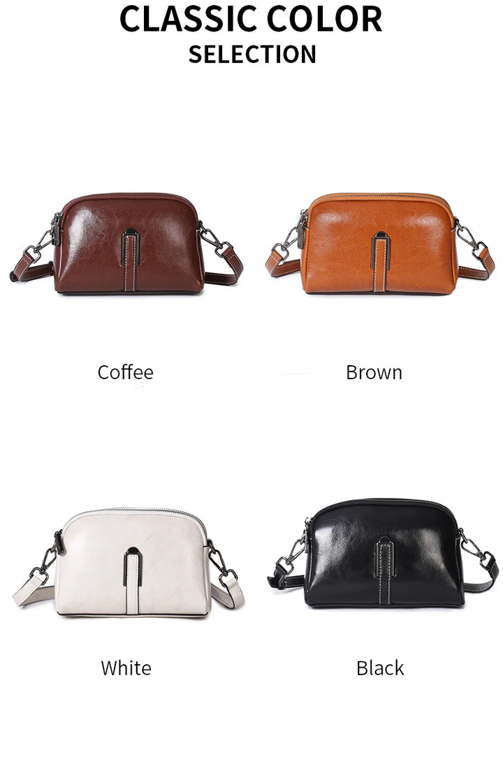 Women’s Genuine Leather Small Crossbody Bag | حقيبة نسائية صغيرة من الجلد الطبيعي كروس بودي