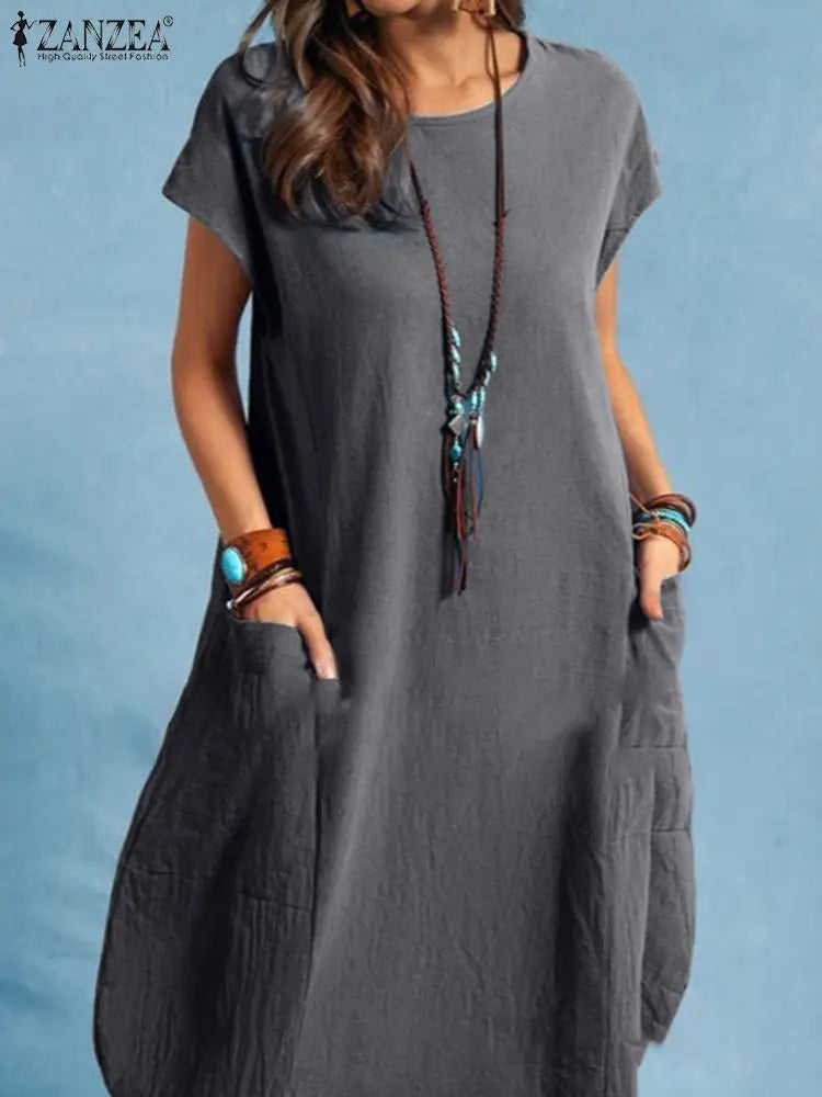 Women’s Cotton Short Sleeve Sundress