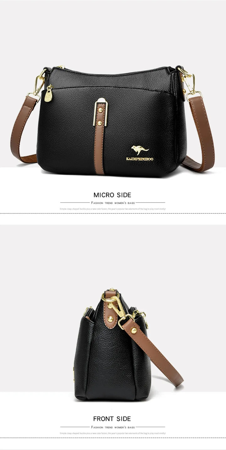 Women’s Three-Layer Shoulder Bag | Elegant Soft Crossbody