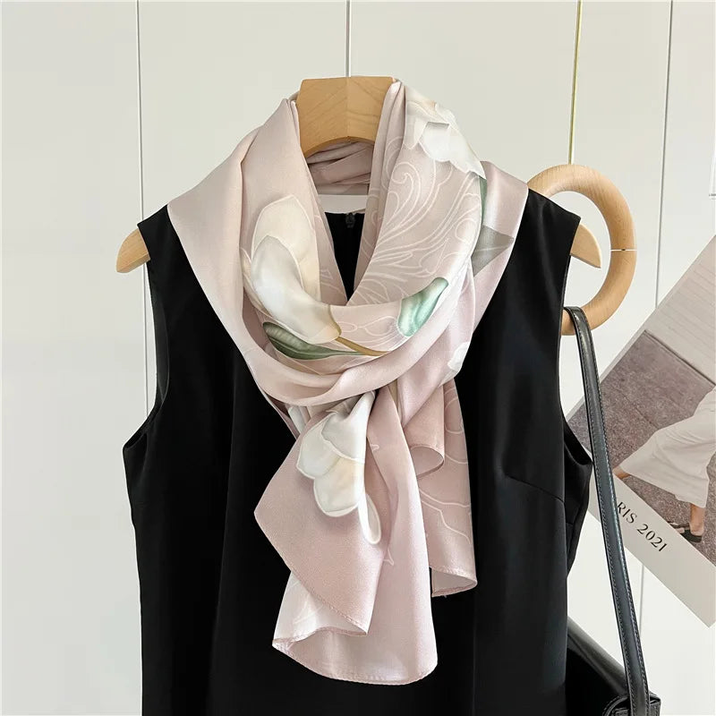 Women’s Pure Silk Shawl | Elegant Printed Long Drape
