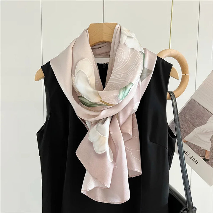 Women’s Pure Silk Shawl | Elegant Printed Long Drape