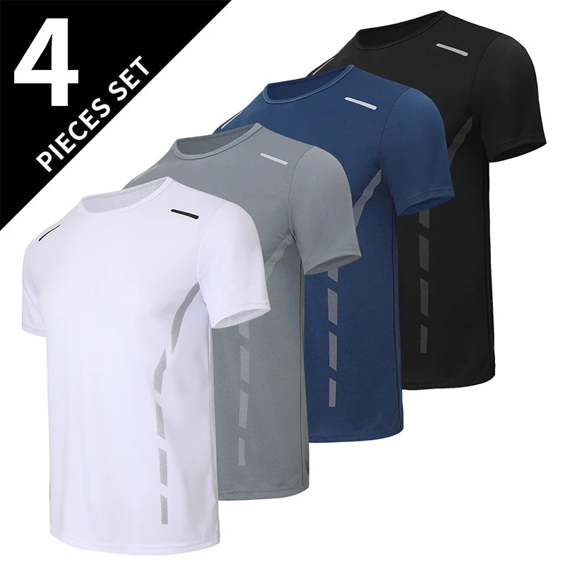 Men’s Quick-Dry Reflective Sports T-Shirt 1/4 Pack | تيشيرت رياضي رجالي سريع الجفاف فردي أو ٤ قطع