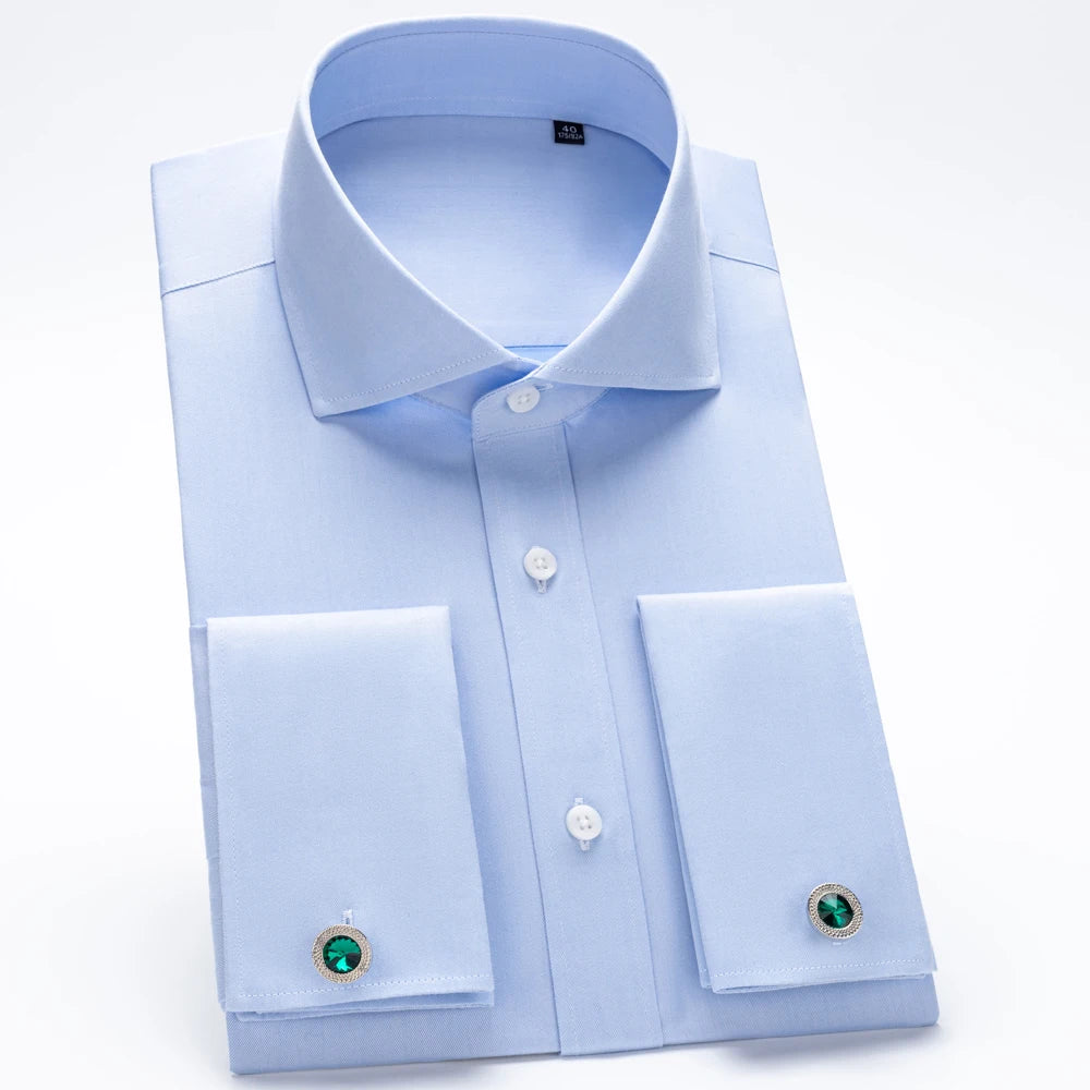 Men’s French Cuff Dress Shirt | Refined Cotton Formal Style