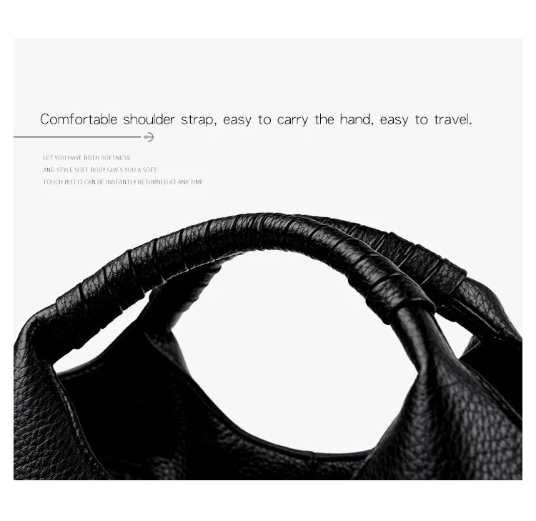 Women’s Soft Leather-Look Tote Bag | Elegant Daily Handbag