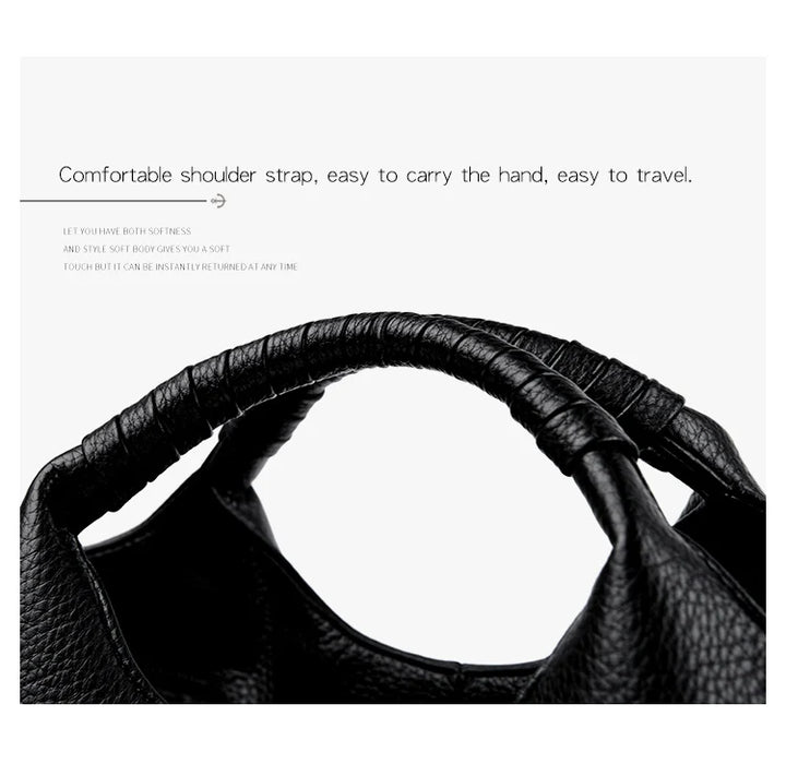 Women’s Soft Leather-Look Tote Bag | Elegant Daily Handbag