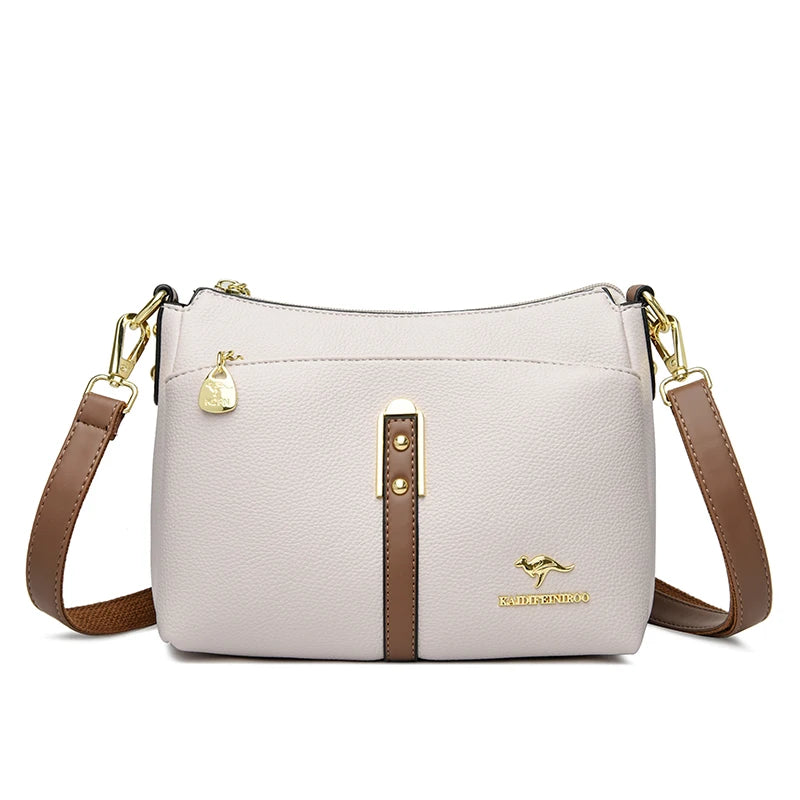 Women’s Three-Layer Shoulder Bag | Elegant Soft Crossbody