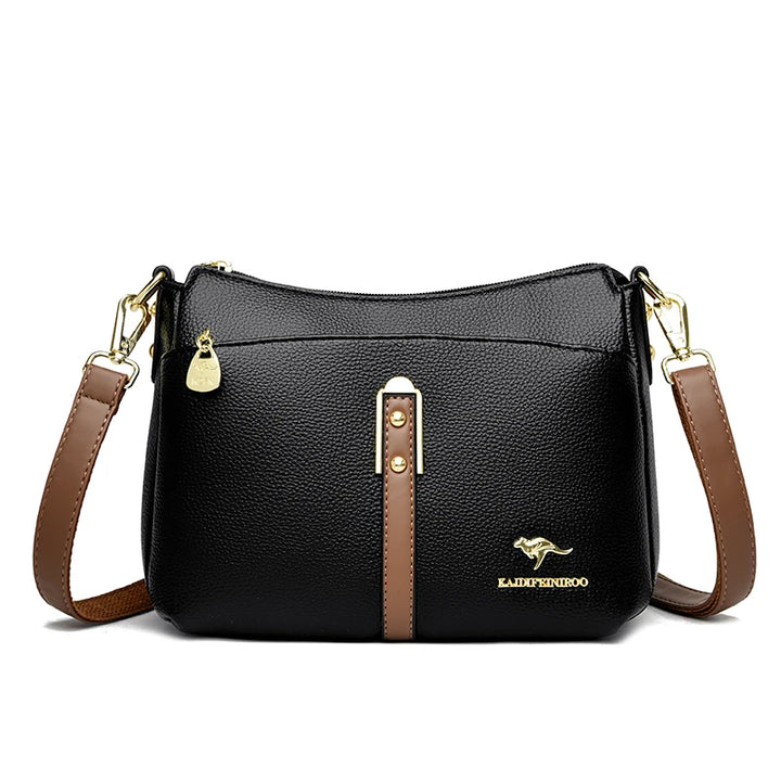 Women’s Three-Layer Shoulder Bag | Elegant Soft Crossbody