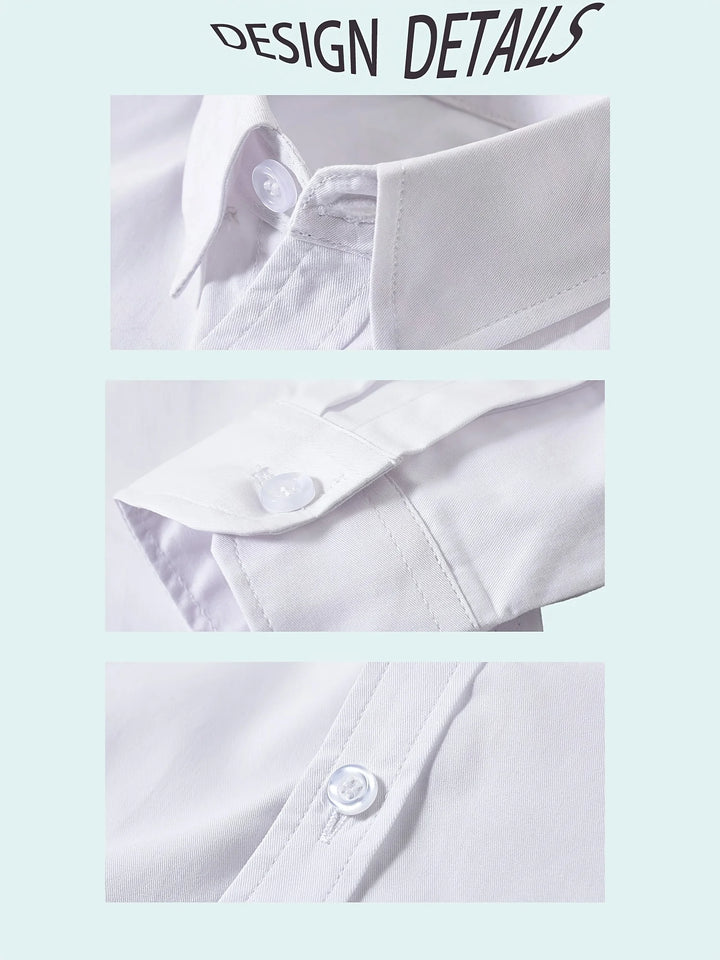 Boys’ Long Sleeve Shirt with Bow Tie 2–16 Years | قميص أولاد بأكمام طويلة وربطة عنق لعمر ٢–١٦ سنة