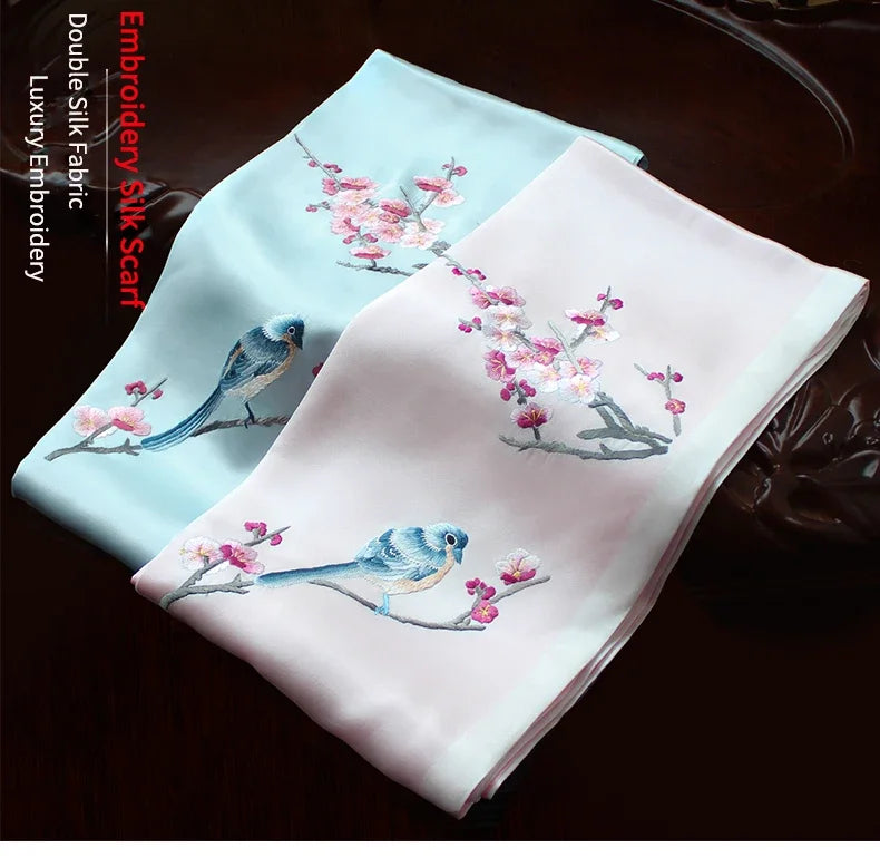 Women’s Pure Silk Embroidered Shawl