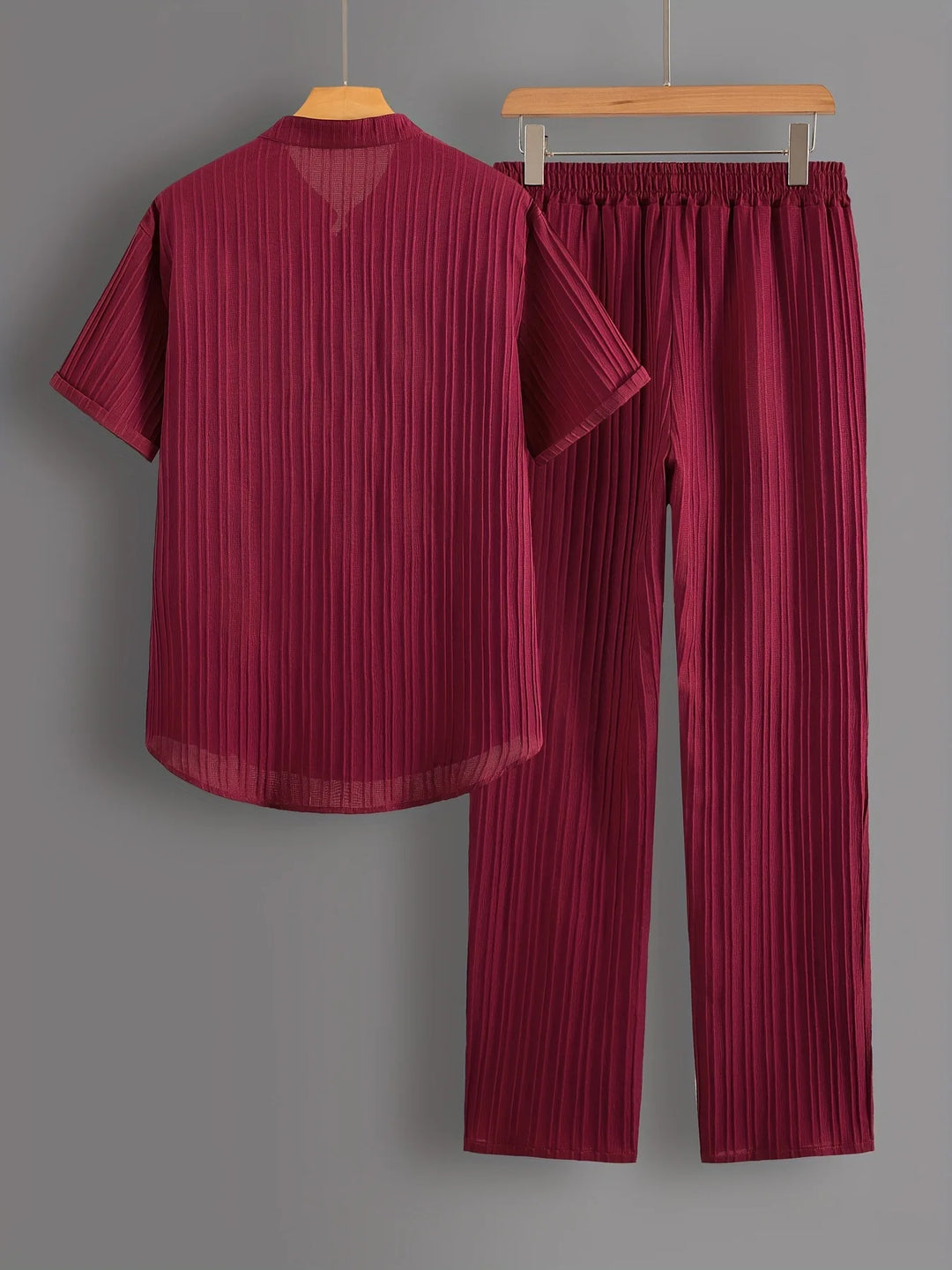 Men’s Summer Casual 2-Piece Set | Short Sleeve Shirt & Relaxed Pants