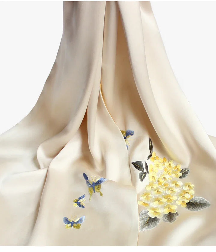 Women’s Pure Silk Embroidered Shawl