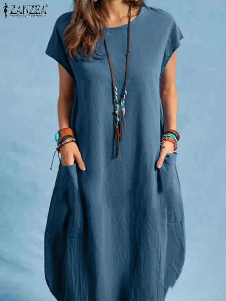 Women’s Cotton Short Sleeve Sundress