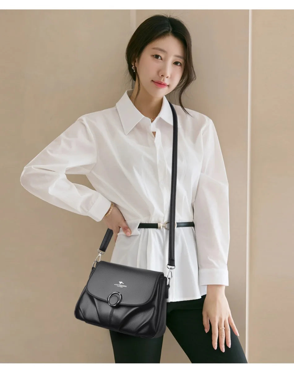 Women’s Soft PU Shoulder Crossbody Bag | حقيبة كتف نسائية ناعمة
