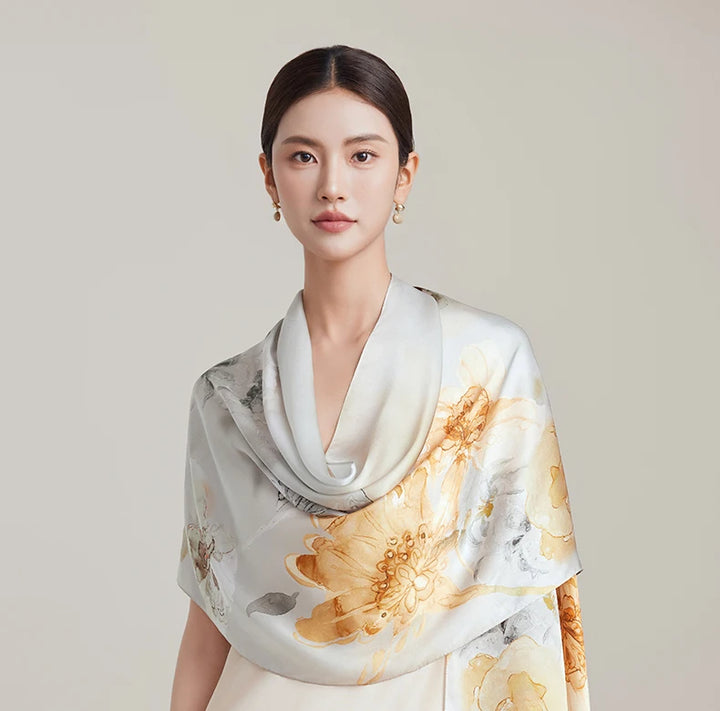 Women’s Silk Shawl | Elegant Gift-Worthy Long Drape