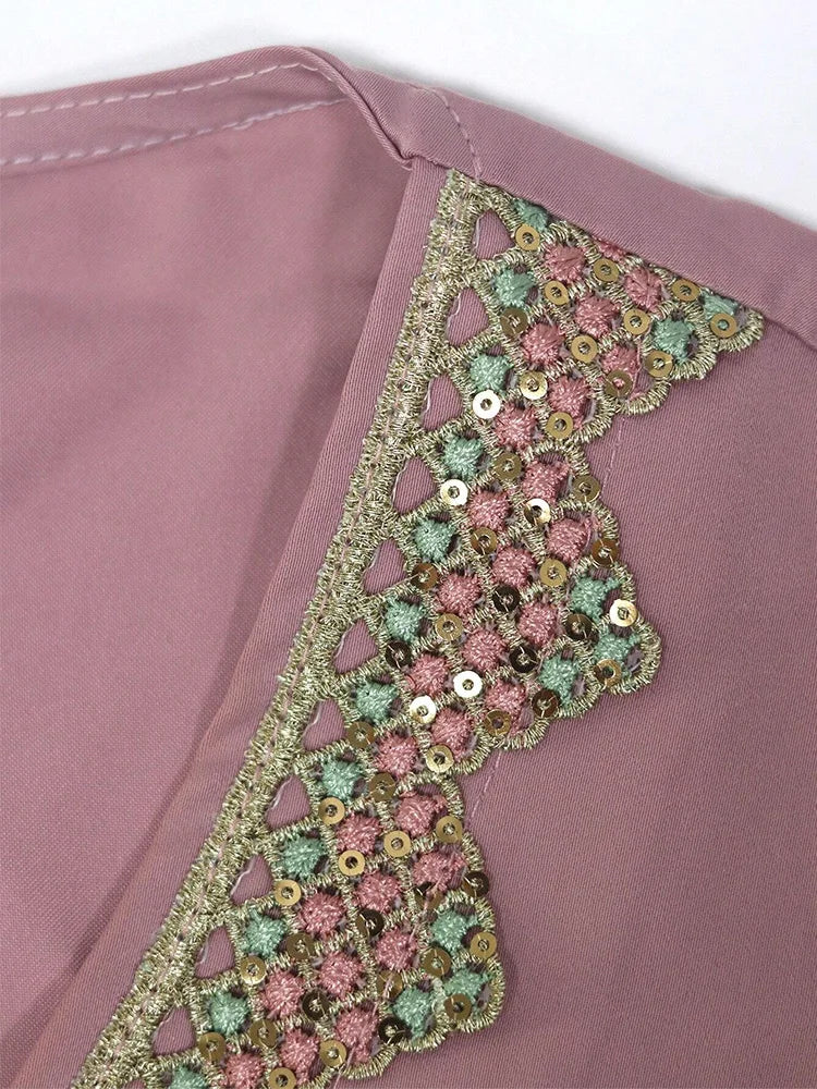 Women’s Dress | Floral Appliqué Elegant Occasion Design
