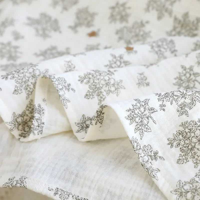 Women’s Cotton Gauze Sleep Dress | جلابية قطنية صيفية للبيت - Lace Trim