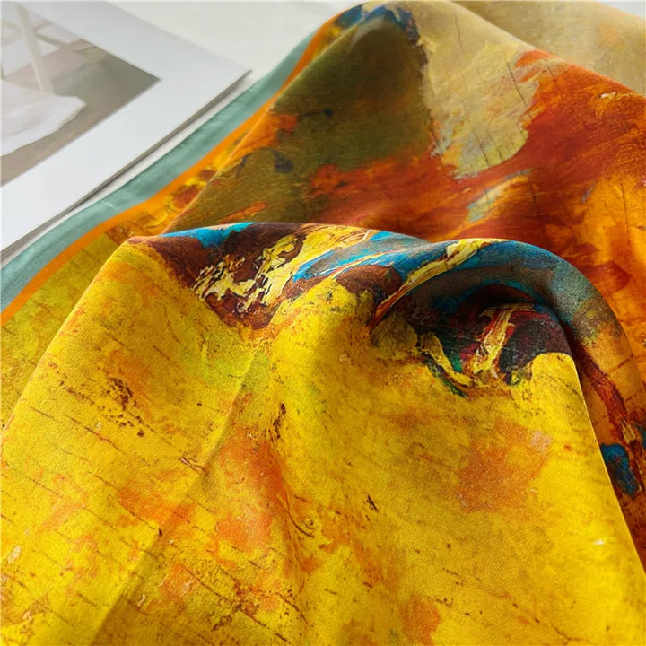 Women’s Pure Silk Shawl | Elegant Printed Long Drape