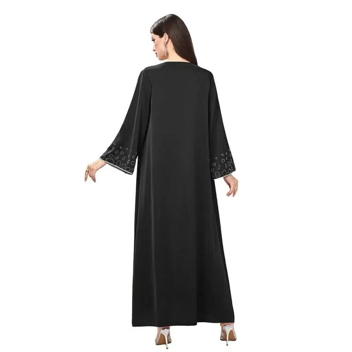 Black Abaya – Diamond Embellished Elegant Design