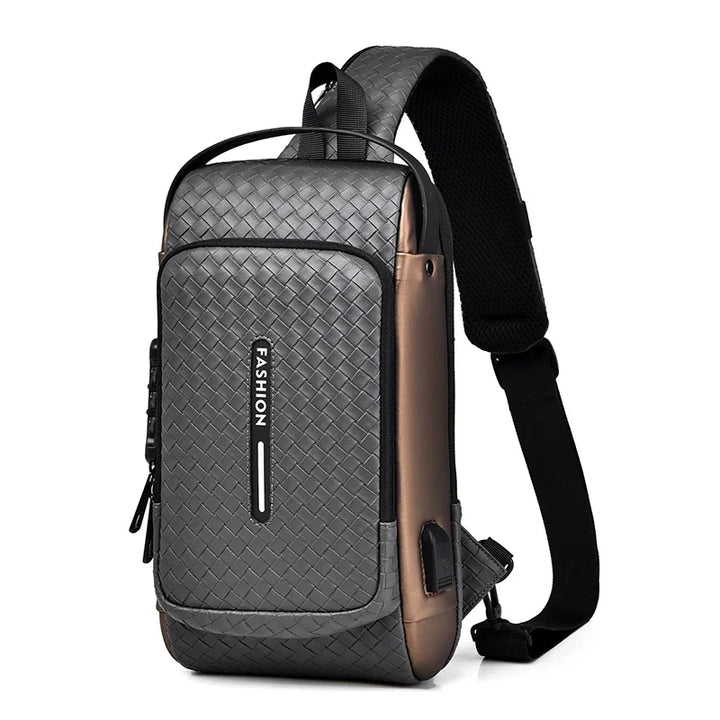 Men’s PU Anti-Theft Chest Bag | حقيبة صدر رجالية PU مضادة للسرقة