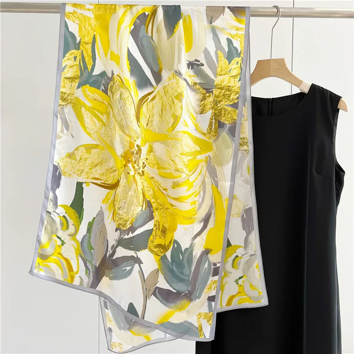 Women’s Pure Silk Shawl | Elegant Printed Long Drape