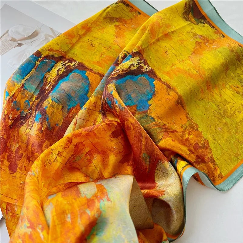 Women’s Pure Silk Shawl | Elegant Printed Long Drape