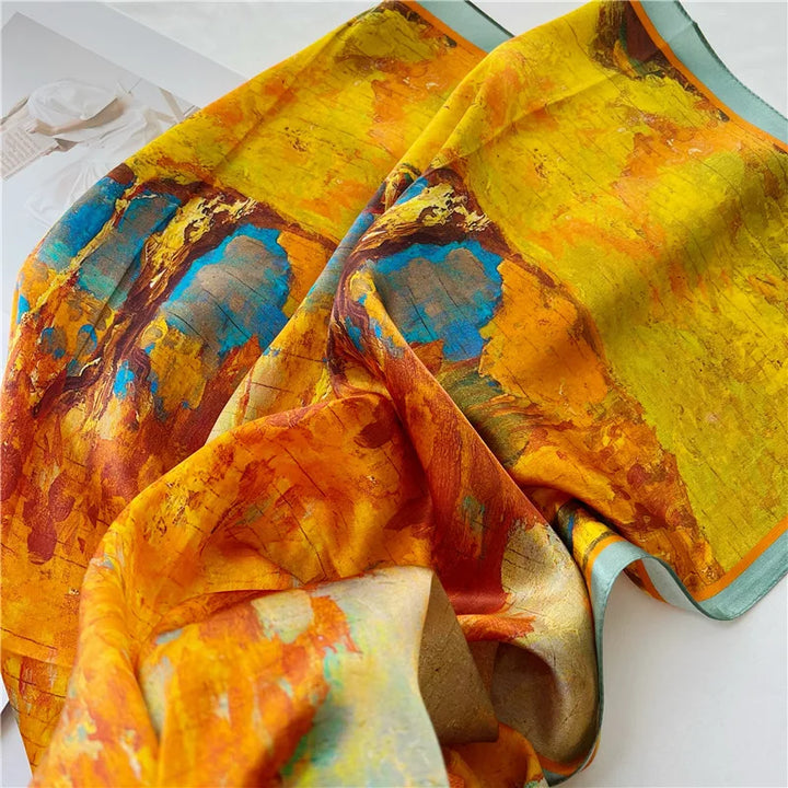 Women’s Pure Silk Shawl | Elegant Printed Long Drape