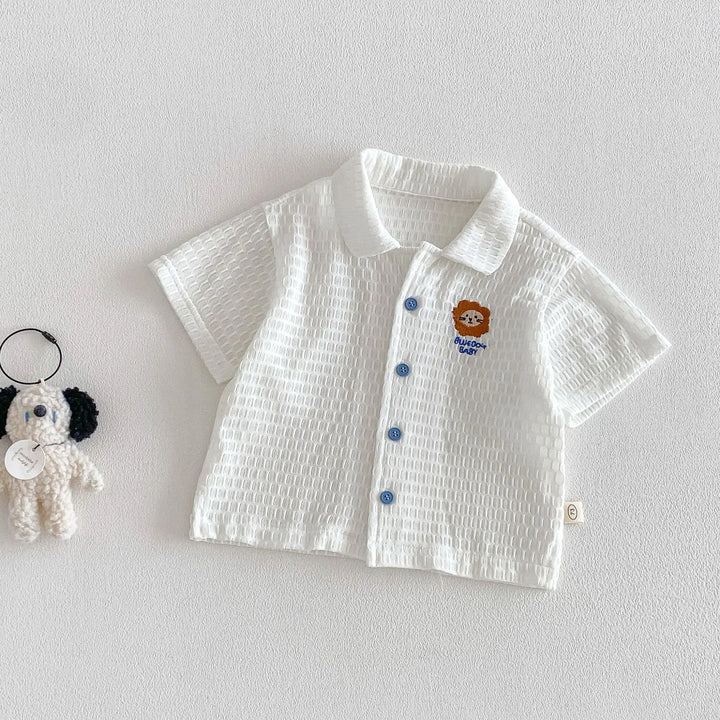 Baby Boys’ Breathable Shirt & Shorts Set 1–3Y | طقم طفل خفيف بقميص وشورت لعمر ١–٣ سنوات
