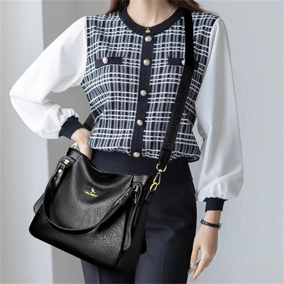 Women’s Soft Top-Handle Bag | Large Capacity Shoulder Tote