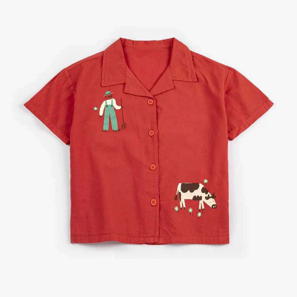 Kids’ Cotton Print Shirt & Shorts Set by Size | طقم أطفال قطني مطبوع حسب المقاس