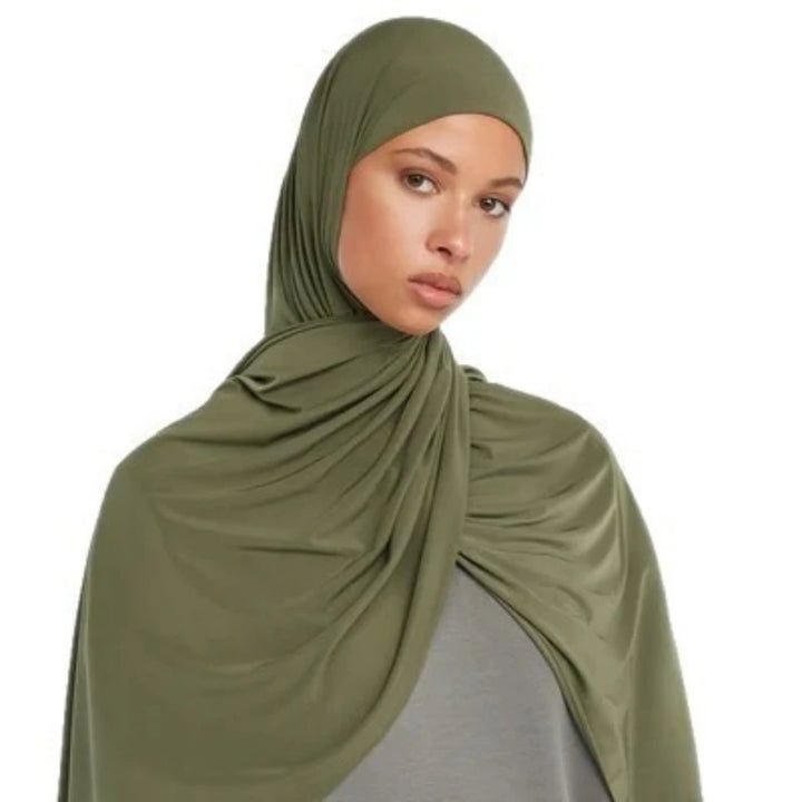 Women’s Liquid Jersey Hijab Scarf | Soft Everyday Drape