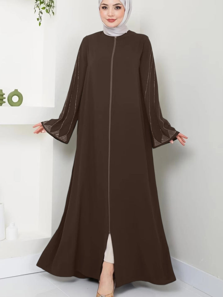 Brown Abaya | Open Elegant Modest Style