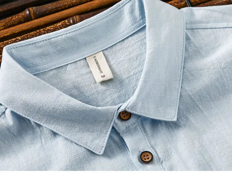 Men’s Linen Blend Polo Shirt | Breathable Summer Casual Style