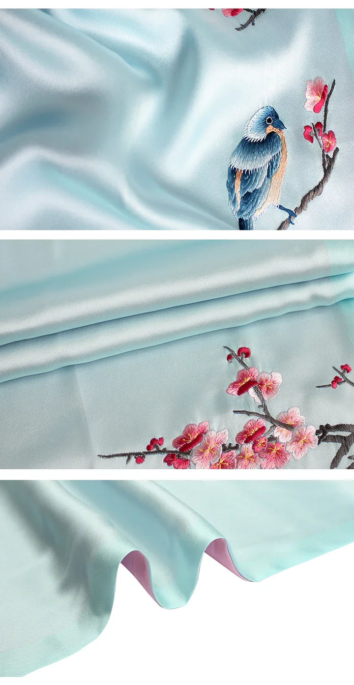Women’s Pure Silk Embroidered Shawl