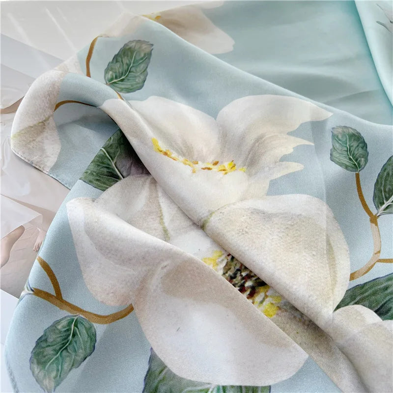 Women’s Pure Silk Shawl | Elegant Printed Long Drape