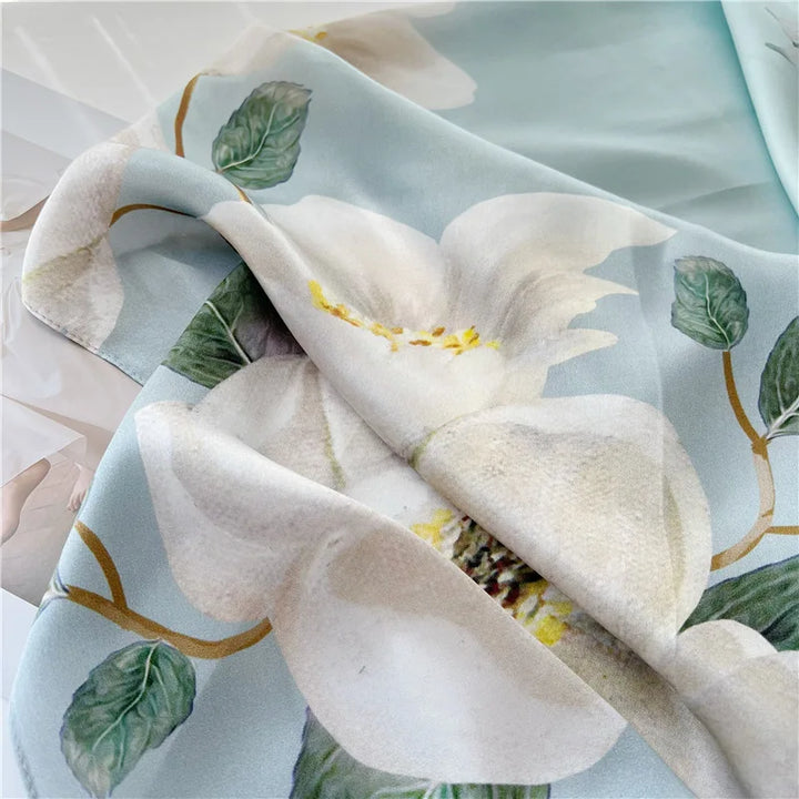 Women’s Pure Silk Shawl | Elegant Printed Long Drape