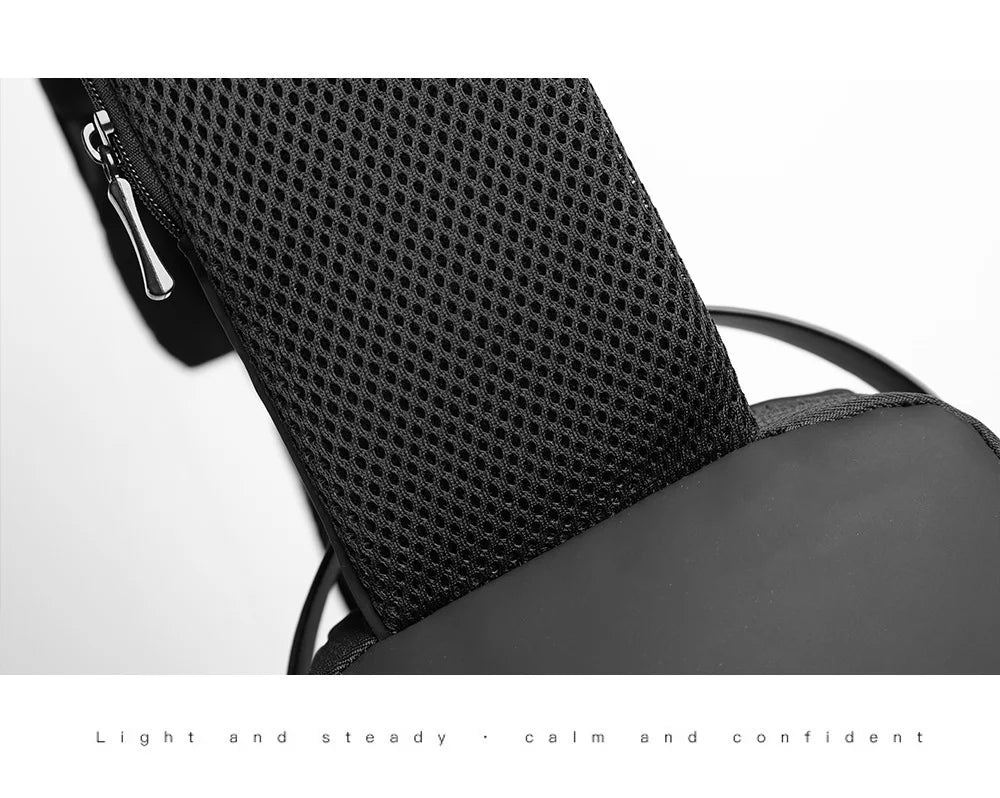 Men’s Anti-Theft Oxford Sling Chest Bag | حقيبة صدر رجالية أكسفورد مضادة للسرقة