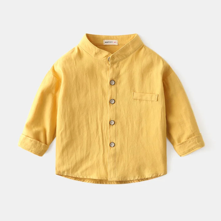Boys’ Pure Cotton Long Sleeve Shirt | قميص أطفال قطني بأكمام طويلة