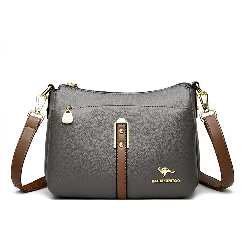 Women’s Three-Layer Shoulder Bag | Elegant Soft Crossbody
