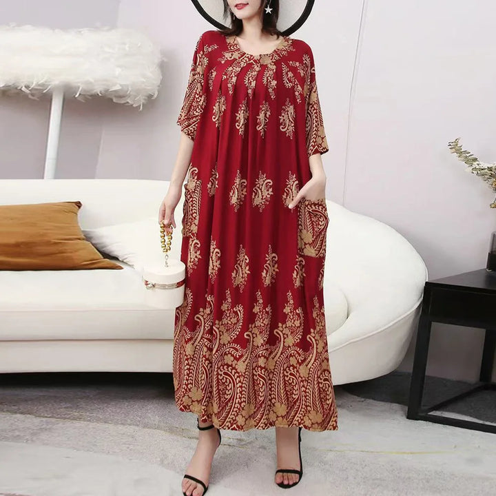 Women’s Floral Maternity Lounge Dress | فستان بيت واسع ومريح - Floral