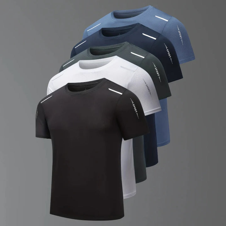 Men’s Quick-Dry Reflective Sports T-Shirt 1/4 Pack | تيشيرت رياضي رجالي سريع الجفاف فردي أو ٤ قطع