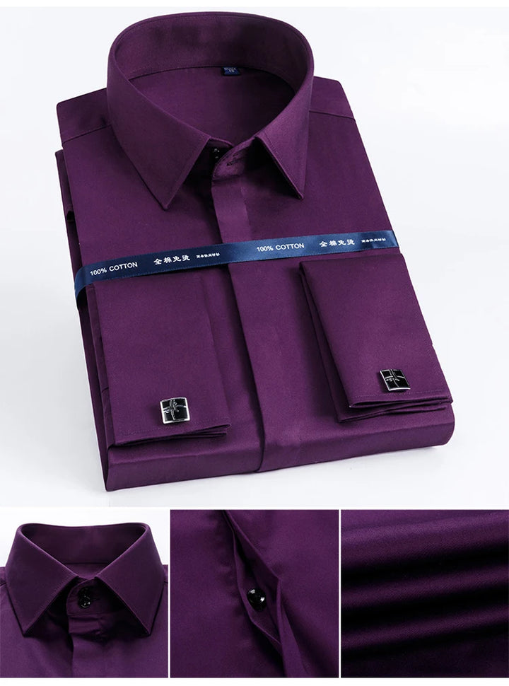 Men’s French Cuff Dress Shirt | Refined Formal Style