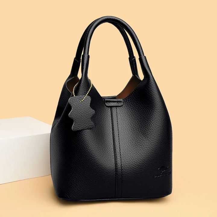 Women’s Soft Bucket Shoulder Bag | Elegant Top-Handle Tote