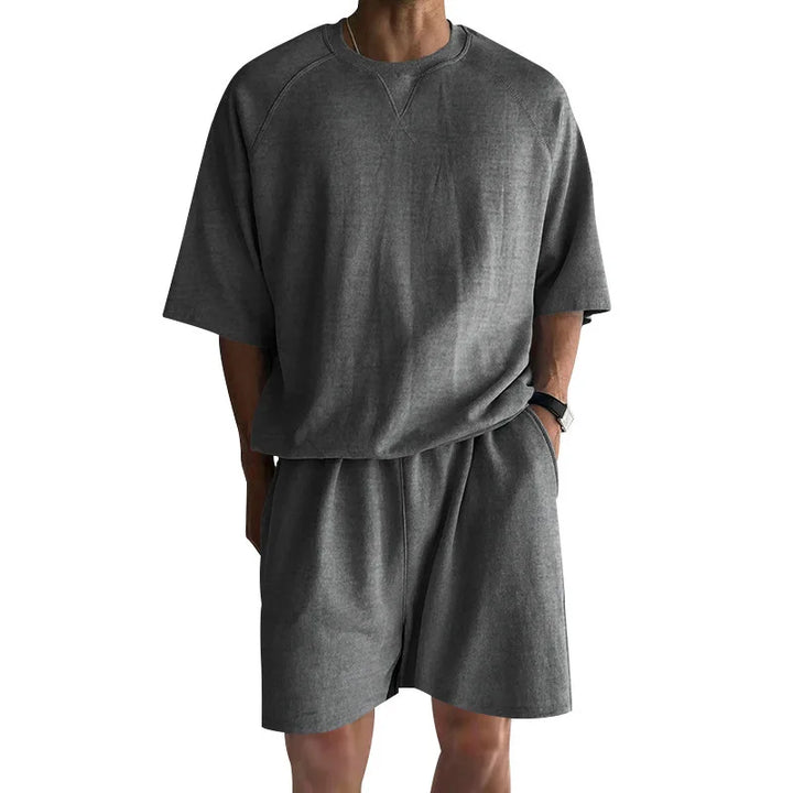 Men’s Summer 2-Piece Set | Casual Short Sleeve Lightweight Outfit