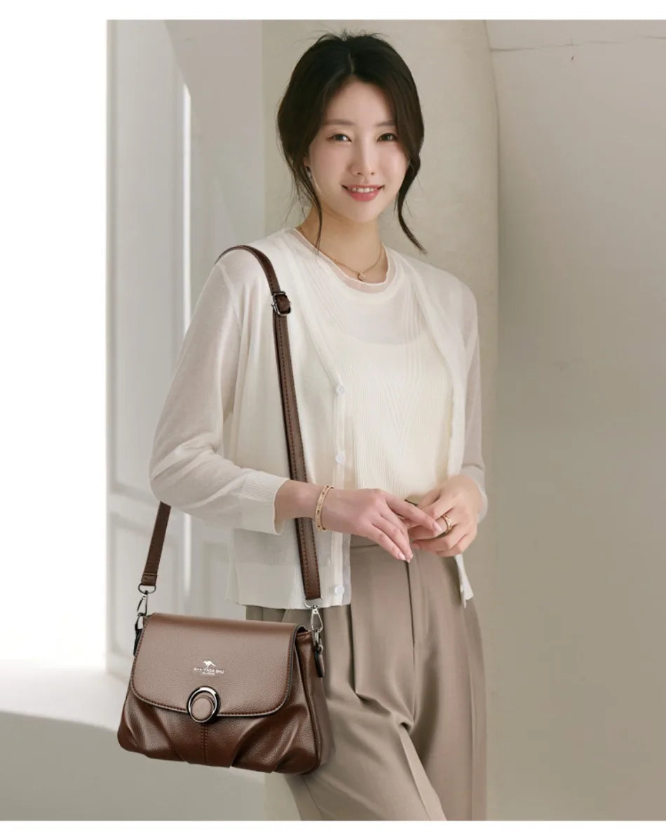 Women’s Soft PU Shoulder Crossbody Bag | حقيبة كتف نسائية ناعمة