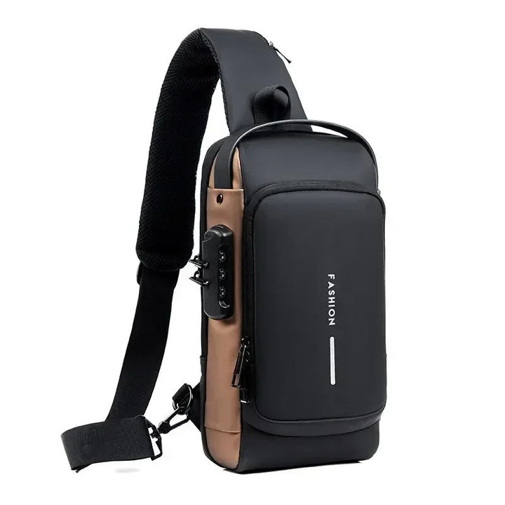 Men’s Anti-Theft Oxford Sling Chest Bag | حقيبة صدر رجالية أكسفورد مضادة للسرقة
