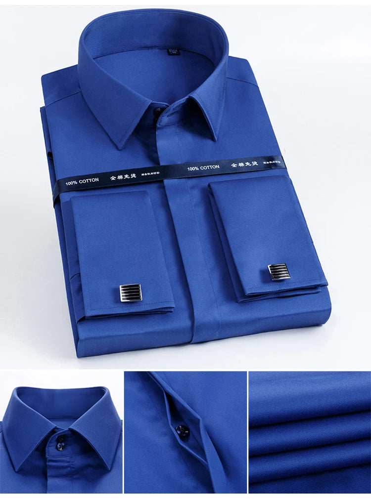 Men’s French Cuff Dress Shirt | Refined Formal Style