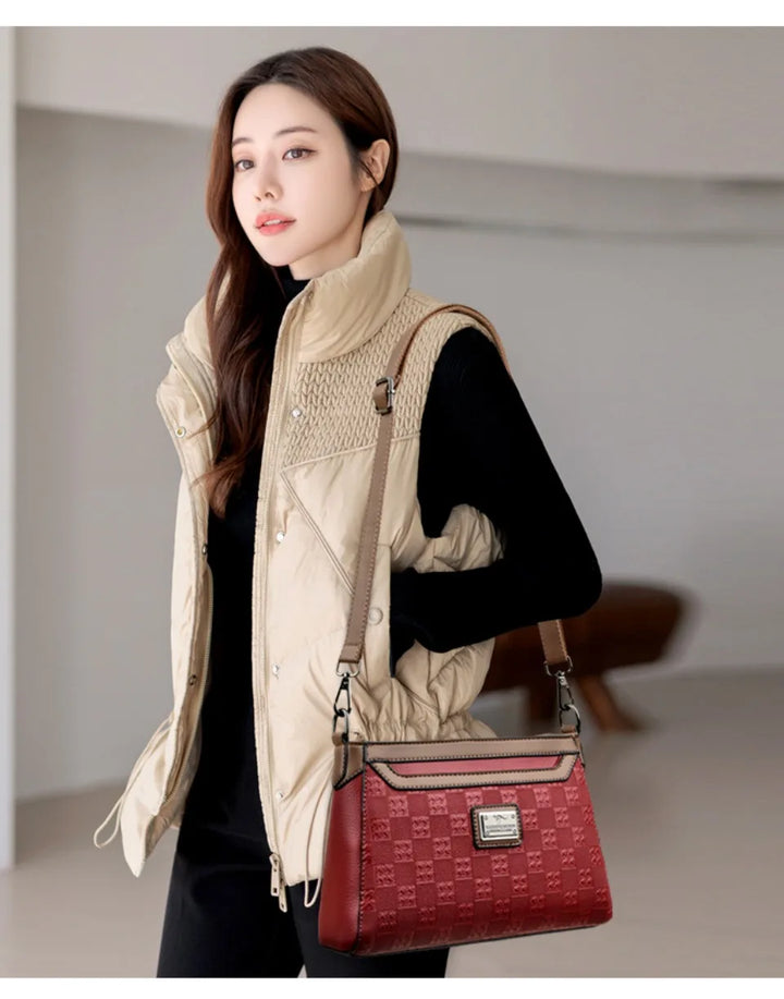 Women’s Plaid Shoulder Crossbody Bag | حقيبة نسائية بنقشة مربعات