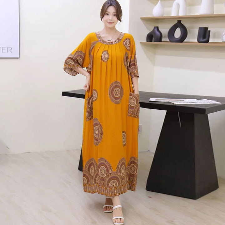 Women’s Floral Maternity Lounge Dress | فستان بيت واسع ومريح - Floral