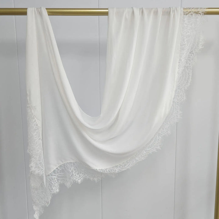 Women’s Lace Edge Hijab Scarf | Soft Everyday Drape