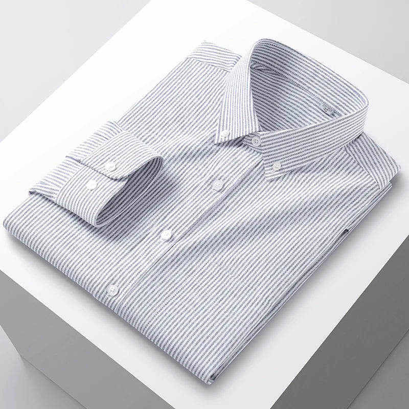 Men’s Oxford Dress Shirt Up to 5XL | Business Formal Style
